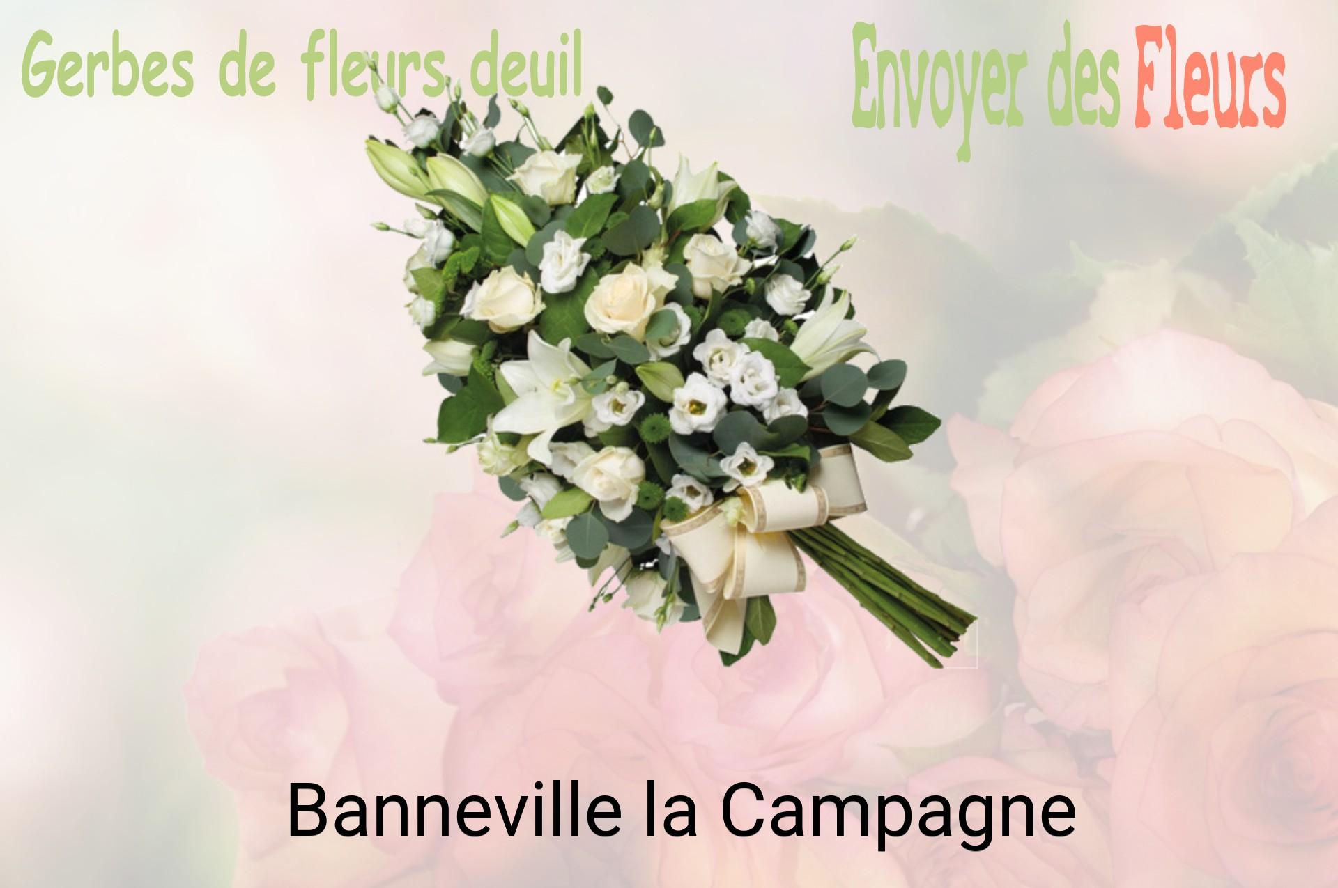 Gerbe de fleurs de deuil livrée à Banneville-la-Campagne